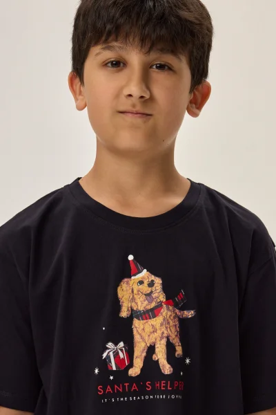 Dětské pyžamo Jolina - Tmavě modrá-červená