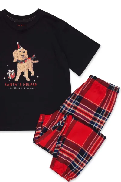 Dětské pyžamo Jolina - Tmavě modrá-červená