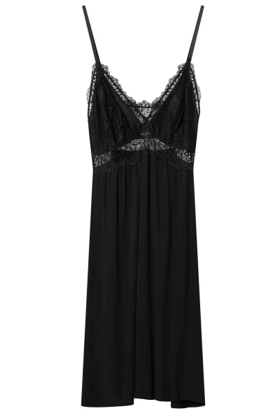 Noční košilka Canti - viskóza - Černá