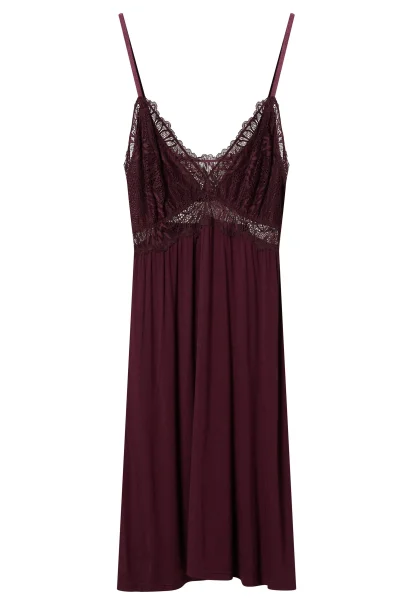 Noční košilka Canti - viskóza - Hnědo-červená (Mahoniová)