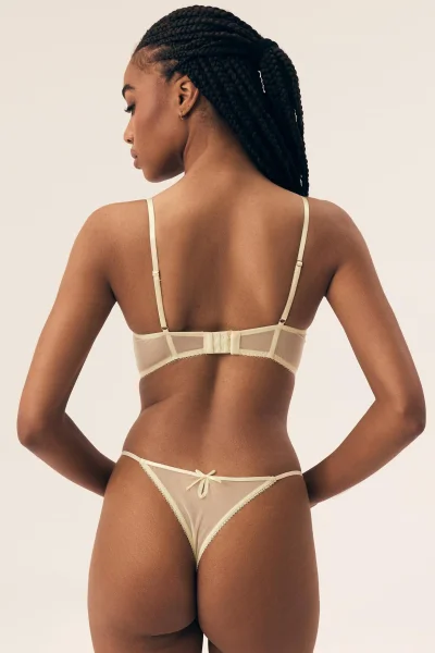 Nevyztužená podprsenka Bloomy - polokorzet - Žlutá