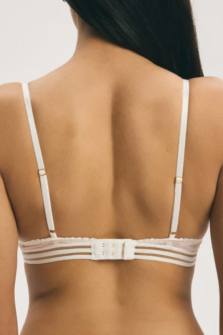 Nevyztužená podprsenka Frida - bralette - Ecru-růžová
