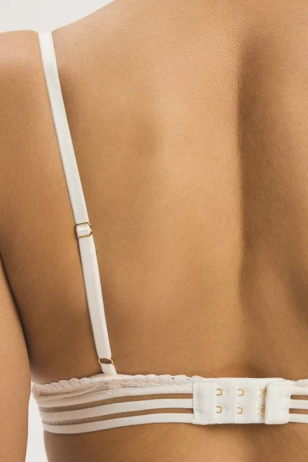 Nevyztužená podprsenka Frida - bralette - Ecru-růžová