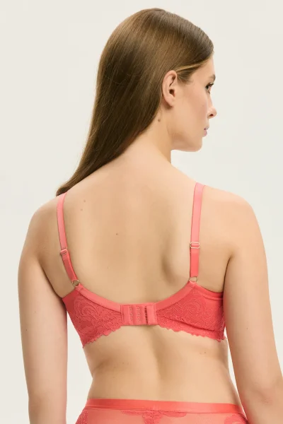 Polovyztužená podprsenka Lynn - Korálová