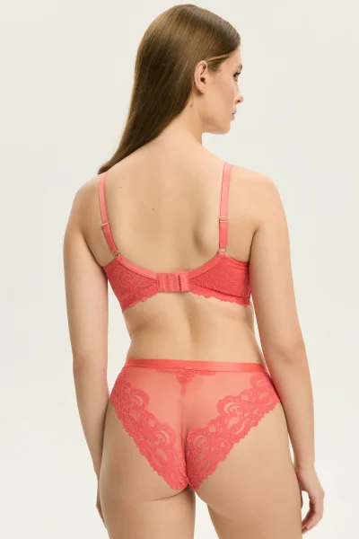 Polovyztužená podprsenka Lynn - Korálová