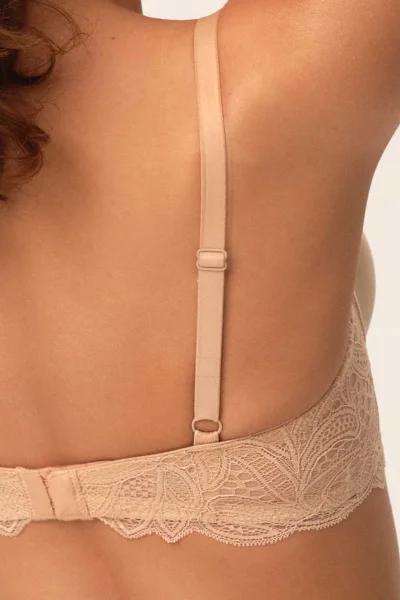 Hladká push-up podprsenka Claudie - Béžová