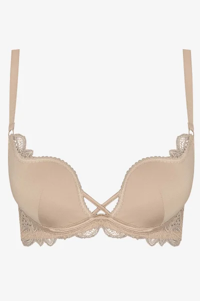 Hladká push-up podprsenka Claudie - Béžová