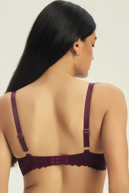 Push-up podprsenka Onika - Hnědo-červená (Mahoniová)