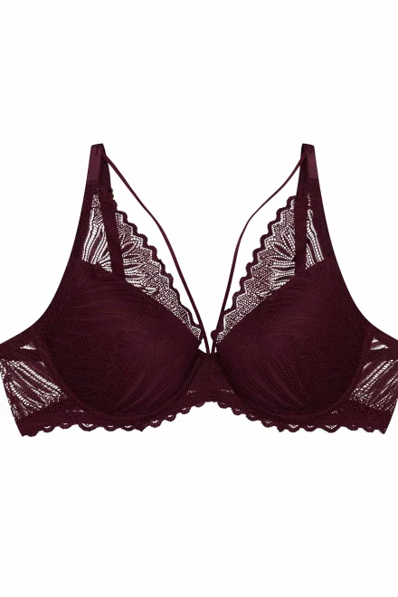 Push-up podprsenka Onika - Hnědo-červená (Mahoniová)