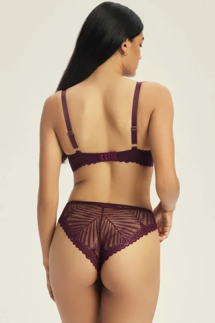 Push-up podprsenka Onika - Hnědo-červená (Mahoniová)