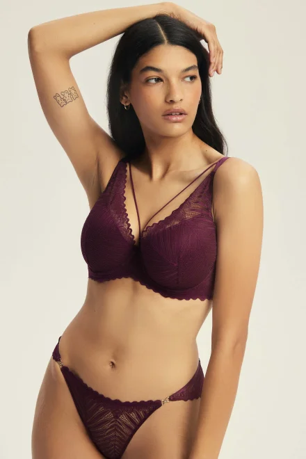 Push-up podprsenka Onika - Hnědo-červená (Mahoniová)