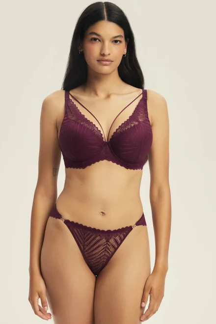 Push-up podprsenka Onika - Hnědo-červená (Mahoniová)