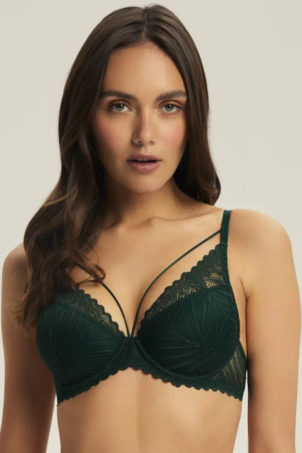 Push-up podprsenka Onika - Tmavě zelená