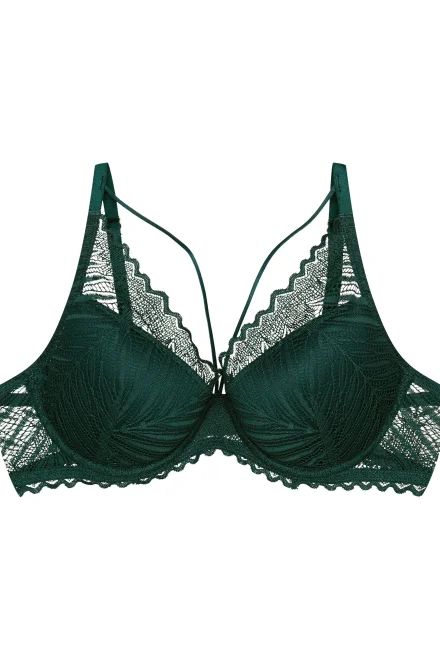 Push-up podprsenka Onika - Tmavě zelená