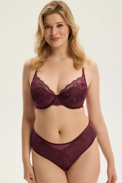 Push-up podprsenka Cloe - Hnědo-červená (Mahoniová)