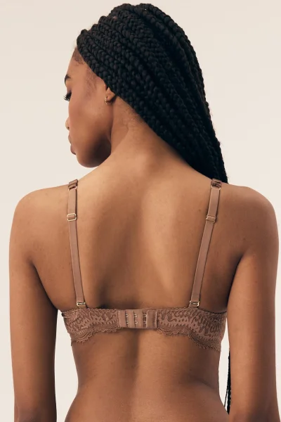 Push-up podprsenka Brillant - Hnědá se zlatým podtónem