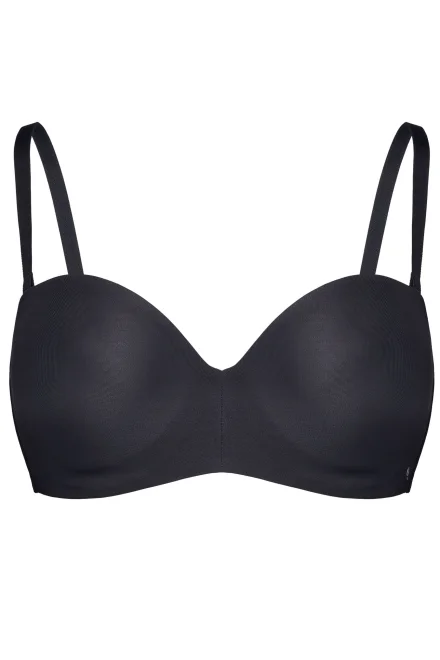 Balkonetová push-up podprsenka Raffen Bardot - na holá záda - Černá