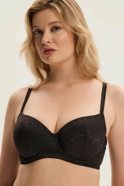 Vyztužená podprsenka Charm - Černá