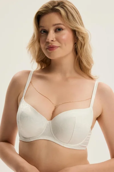 Vyztužená podprsenka Charm - Krémová