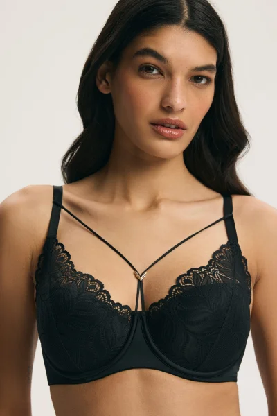 Vyztužená podprsenka Aurora - Černá