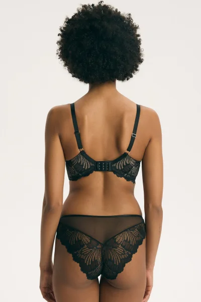 Vyztužená podprsenka Sonia - Černo-béžová