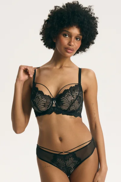 Vyztužená podprsenka Sonia - Černo-béžová