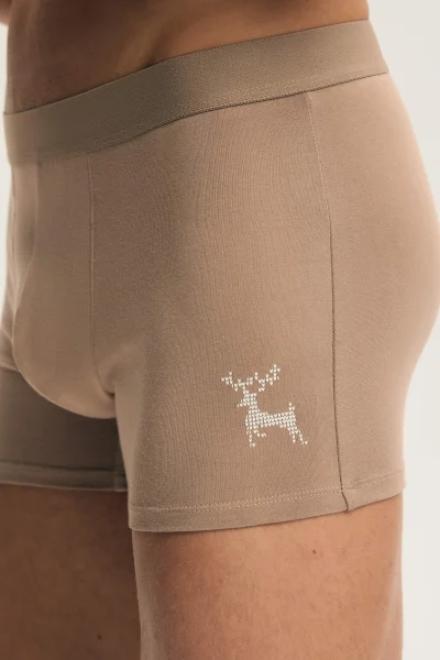2 PACK boxerky Aura - Béžová