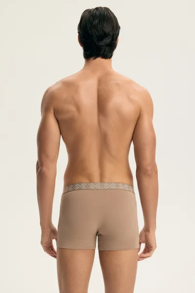 2 PACK boxerky Aura - Béžová