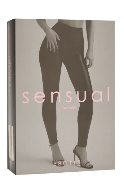 Sexy legíny Wet - síťovina na hýždích - Černá