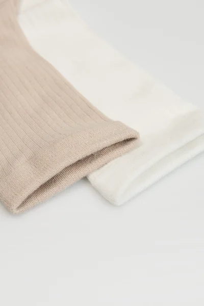 2 PACK ponožky Zabrina - Béžová-ecru