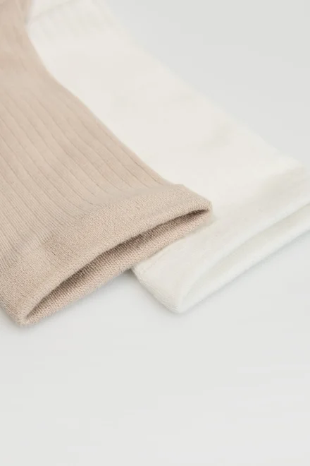 2 PACK ponožky Zabrina - Béžová-ecru