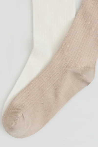 2 PACK ponožky Zabrina - Béžová-ecru