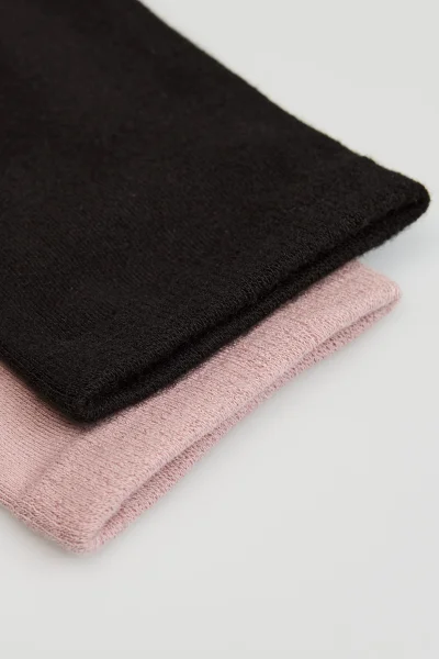 2 PACK ponožky Zahira - modal - Černo-růžová