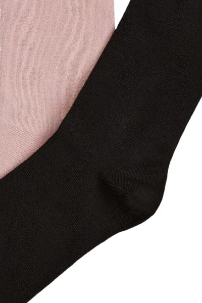 2 PACK ponožky Zahira - modal - Černo-růžová