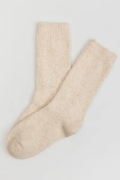 Hřejivé dámské ponožky Ziggy - akryl - Písková