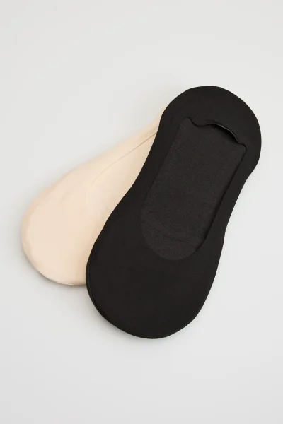 2 PACK Ťapky Alyssa - do balerín - Černo-béžová