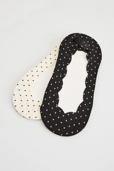 2 PACK Ťapky Adeline - Černá-ecru