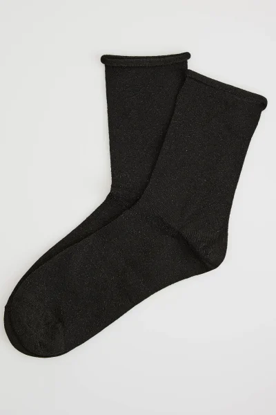 2 PACK ponožky Anna - lesklejší efekt - Černá