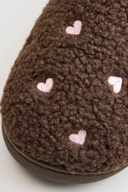 Dámské pantofle Cozy Flap - Tmavě hnědá
