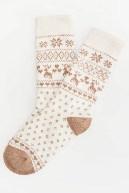 Dámské ponožky Christmasy - Béžová