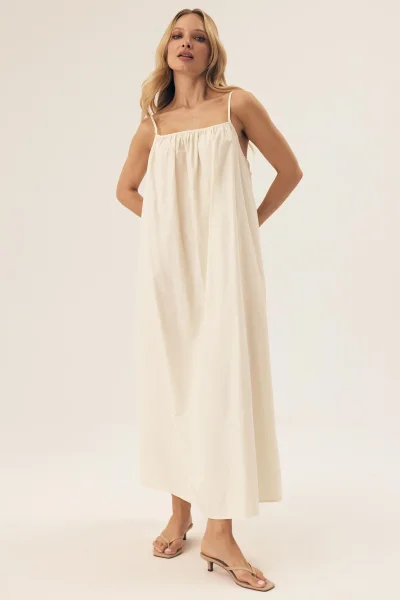 Volnočasové šaty Verona - Krémová