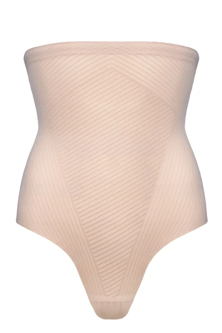 Modelující tanga Shapy - vyšší pas - Béžová