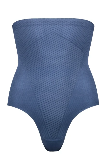 Modelující tanga Shapy - vyšší pas - Tmavě modrá