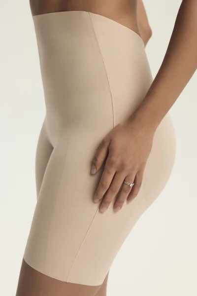 Stahovací kalhotky Smooth - prodloužená nohavice - Béžová