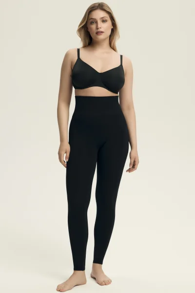 Modelující legíny Shrinky - push-up - Černá