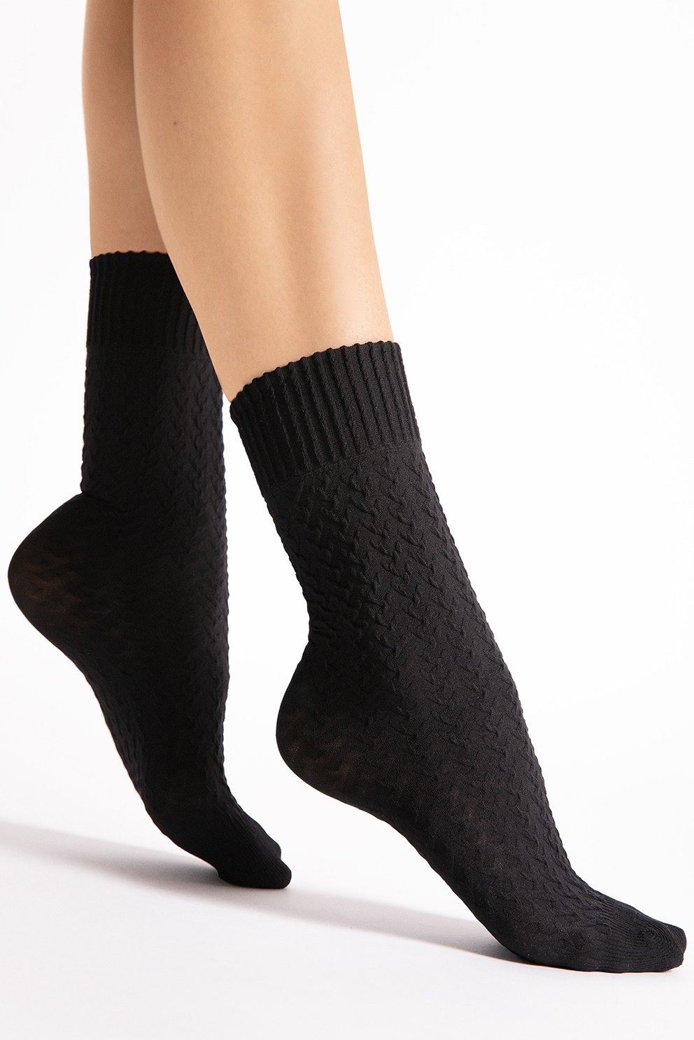 Dámské silonkové ponožky Fiore Furka pass - 60 DEN Černá Uni