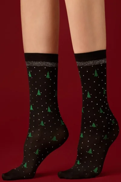 BLA Dámské silonkové ponožky Carol - 40 DEN - Černá