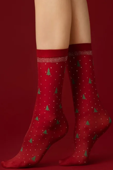 Dámské silonkové ponožky Carol - 40 DEN - Červená