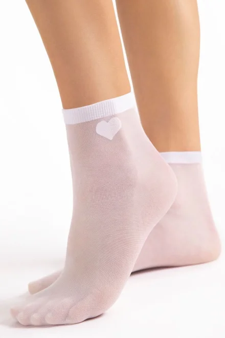 Silonkové ponožky G 1191 - 20 DEN - Bílá