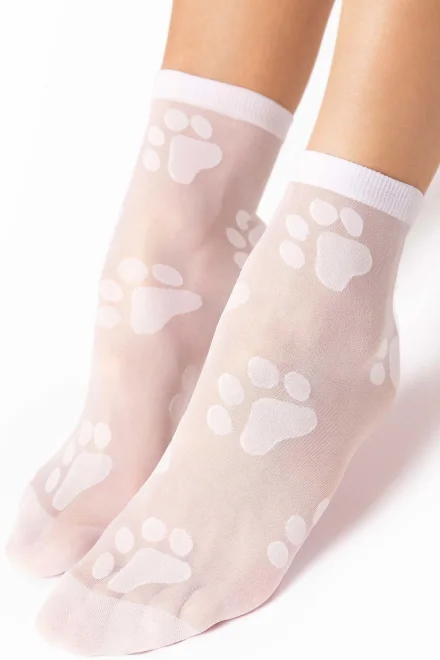 Silonkové ponožky G 1192 - 20 DEN - Bílá